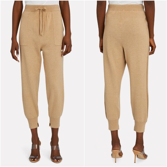 Frame Cashmere Lounge Jogger Drawstring Ribbed Cuffed in Carmel Heather SZ Small - Picture 1 of 11